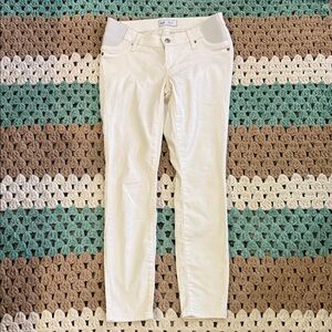GAP Maternity White Skinny Jeans Adjustable Waist Stretch Womans sz 2 / 26